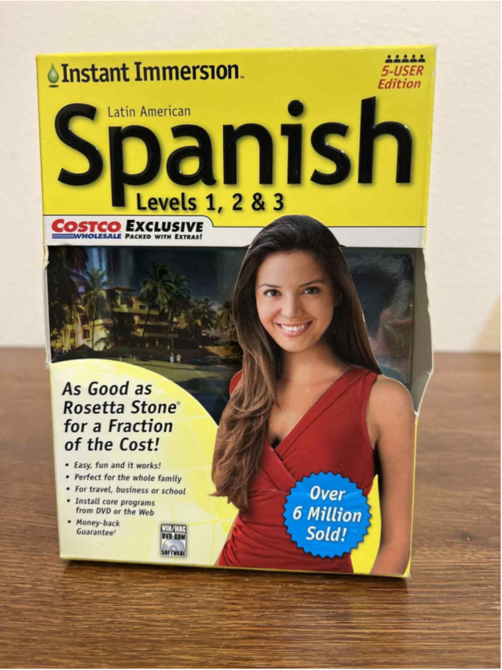 Spanish Lessons Levels 1, 2 & 3 - Instant Immersion, 5 Disks PC & Mac